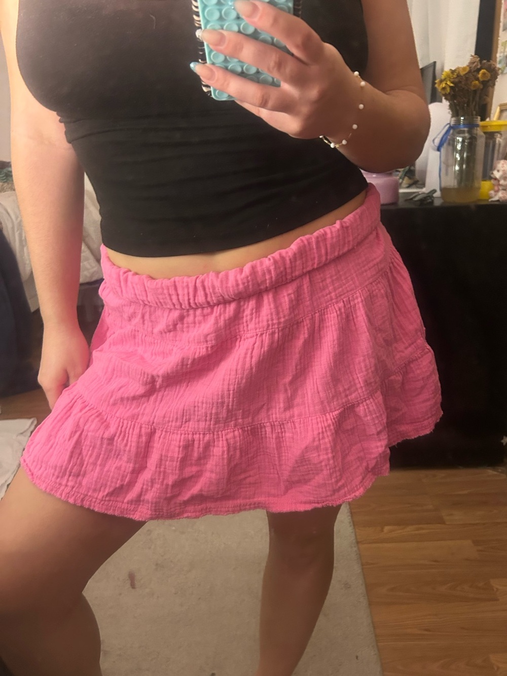 Aerie pink mini skirt
